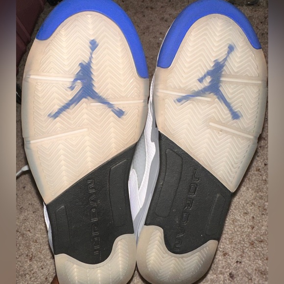 Air Jordan 5 Reto (GS) White/Royal/Black/Gray - Picture 9 of 9